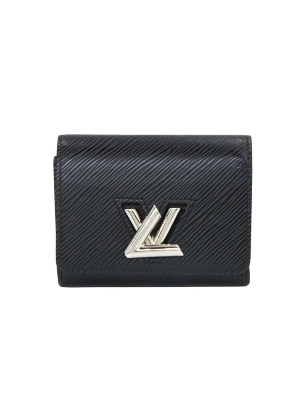 Louis Vuitton Epi Portefeuille Twist Compact Trifold Wallet Leather Noir